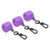PATIKIL Fishing Rod Fixed Ball, 3 Pack Silicone Fishing Rod Clips Creek Rod Clip Wearable Fishing Pole Holder Storage with 1Pcs Lanyard Buckle for Fly Fishing Rod Accessories, Purple view 1