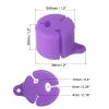 PATIKIL Fishing Rod Fixed Ball, 3 Pack Silicone Fishing Rod Clips Creek Rod Clip Wearable Fishing Pole Holder Storage with 1Pcs Lanyard Buckle for Fly Fishing Rod Accessories, Purple view 2
