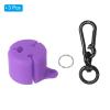 PATIKIL Fishing Rod Fixed Ball, 3 Pack Silicone Fishing Rod Clips Creek Rod Clip Wearable Fishing Pole Holder Storage with 1Pcs Lanyard Buckle for Fly Fishing Rod Accessories, Purple view 3