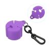 PATIKIL Fishing Rod Fixed Ball, 3 Pack Silicone Fishing Rod Clips Creek Rod Clip Wearable Fishing Pole Holder Storage with 1Pcs Lanyard Buckle for Fly Fishing Rod Accessories, Purple view 4