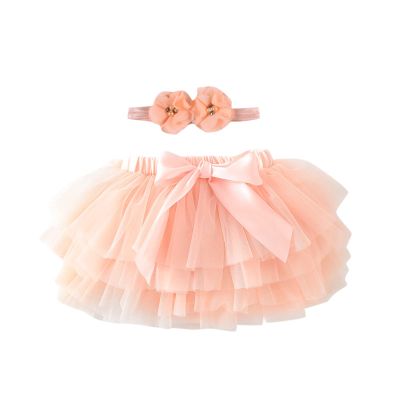 Baby Girls Soft Fluffy Tutu Skirt Party Carnival Toddler Girl Mesh Tutu Bowknot Princess Skirt Hairband (RD2, 2-3 Years)