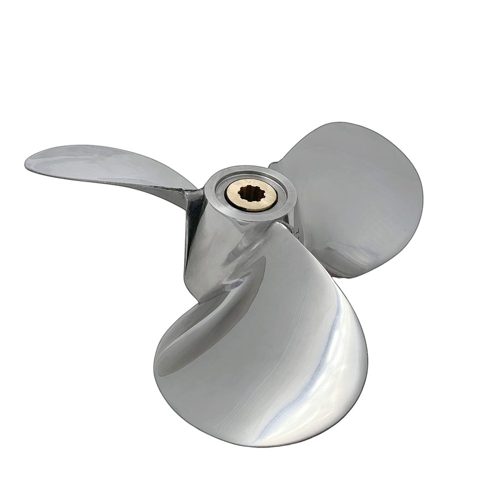 BARDOVEN 7-1/2X8 Stainless Steel Propeller 9 Tooth SS 4A/5C/F4A F2.5A/3A Prop for Yamaha Outboard OEM No. 6E0-45941-01-EL