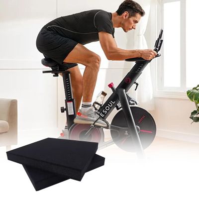 Treadmill Mat Exercise Bike Mat, Soundproof And Shockproof Protect The Floor Gym Equipment Mat Compatible With All Fitness Equipment For Suitable For All Kinds Of Floors (Size:19x19cm2pcs)
