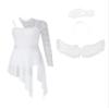 YONGHS Halloween Party Angel Costume for Woman with Wings and Headband White Lyrical Dress White A Large view 3