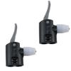 Meuey Lyot Black Dual Head Bike Pump Adapter Valve Quick Pump Fitting Replacement Nozzle Tire Valve Connector Valve Adapter 2PCS view 1