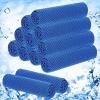 Hosuly 12 Pieces Cooling Towels for Hot Weather Soft Breathable Cold Towel Yoga Towels for Sweat, Sports, Workout, Fitness, Gym, Running, Travel Camping, 12 x 40 Inch (Dark Blue) view 1