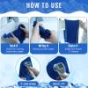 Hosuly 12 Pieces Cooling Towels for Hot Weather Soft Breathable Cold Towel Yoga Towels for Sweat, Sports, Workout, Fitness, Gym, Running, Travel Camping, 12 x 40 Inch (Dark Blue) view 4