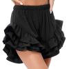 ranrann Womens Lolita Tiered Bloomers Pettipants Ruffle Pumpkin Pants Pantaloon Shorts Black X-Large view 1