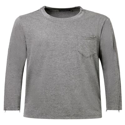 AIFARLD Post Shoulder Surgery Recovery Shirts for Men Full Tear Away Side Zippers Long Sleeve Dialysis Chemo Clothing