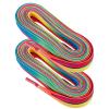 Baluue 1pair Rainbow Gradient Ice Hockey Skates Laces Waxed for Inline and Roller Skating Sports Shoe Laces for Custom Style