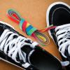 Baluue 1pair Rainbow Gradient Ice Hockey Skates Laces Waxed for Inline and Roller Skating Sports Shoe Laces for Custom Style view 2
