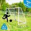 KATARUS Soccer Goal 12x6FT/10x6.5FT/8x6FT/8x5FT/6x4FT Outdoor Soccer Net Goals for Backyard with Weatherproof UPVC Frame & Ground Stakes Portable PVC Soccer Goal Post for Adults & Youth Training view 2
