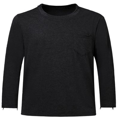 AIFARLD Post Shoulder Surgery Recovery Shirts for Men Full Tear Away Side Zippers Long Sleeve Dialysis Chemo Clothing