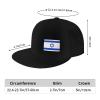 Adjustable Israeli National Flag Hat Adult Casual Flat Bill Baseball Cap Trucker Caps for Sports Outdoor14 Black view 4