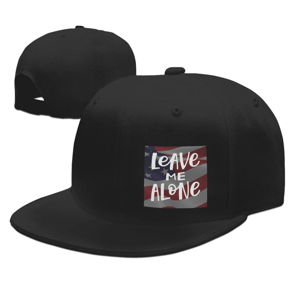 Adjustable Leave Me Alone Hat Adult Casual Flat Bill Baseball Cap Trucker Caps for Sports Outdoor15 Black