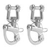 OUKENS 2PCS Snap Shackle, 316 Stainless Steel Swivel Shackle,Quick Release Snap Hook Boat Shackles Sailboat Hardware for Sailboat Rigging(128mm) view 1