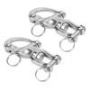 OUKENS 2PCS Snap Shackle, 316 Stainless Steel Swivel Shackle,Quick Release Snap Hook Boat Shackles Sailboat Hardware for Sailboat Rigging(128mm) view 4