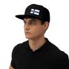 Adjustable Finland Flag Hat Adult Casual Flat Bill Baseball Cap Trucker Caps for Sports Outdoor21 Black view 3