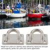 2Pcs Boat Square Pad Eye, Stainless Steel Marine Hardware Hooks, Firm Durable Marine SS Pad Hardware for Yacht(50 * 60mm2304S) view 2