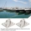 2Pcs Boat Square Pad Eye, Stainless Steel Marine Hardware Hooks, Firm Durable Marine SS Pad Hardware for Yacht(50 * 60mm2304S) view 3