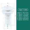 1-1/4in Thru Hull Fittings for Boats, ABS Plastic Through Hull Fitting, Thru-Hull Connector Fitting, Boat Plumbing Fittings Accessory, Thru Drain Connector for Boats, Yachts, Marine (White) view 2