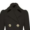 Maiyifu-GJ Womens Mid-length Trench Coat Notch Lapel Double Breasted Dress Overcoat Thicken Wool Coats Jacket with Pocket (Black,Medium) view 2