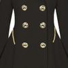 Maiyifu-GJ Womens Mid-length Trench Coat Notch Lapel Double Breasted Dress Overcoat Thicken Wool Coats Jacket with Pocket (Black,Medium) view 3