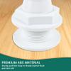 ORLANG 1in Thru Hull Fittings for Boats, ABS Plastic Through Hull Fitting, Thru-Hull Connector Fitting, Boat Plumbing Fittings Accessory, Thru Drain Connector for Boats, Yachts, Marine (White) view 3