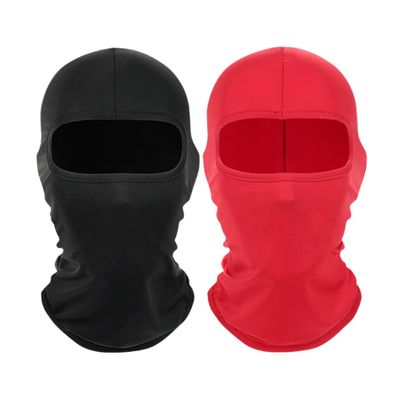 Black Red Balaclava Ski Mask Head Mask Full Face Mask Windproof Sun UV Protection Hood for Women Men