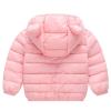 Alvivi 2Pcs Baby Snowsuit Hooded Bear Ears Coat Winter Down Jacket and Elastic Waist Puffer Ski Pants Set Pink 3-4 Years view 2