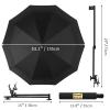 UPF 50+ Beach Umbrella with Adjustable Universal Clamp view 3