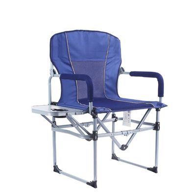 COMPR Folding Camping Chair, Picnic Chairs, Portable Lawn Chairs with Side Table Breathable Mesh Back Compact Style for Outdoor Sports (Color : A)