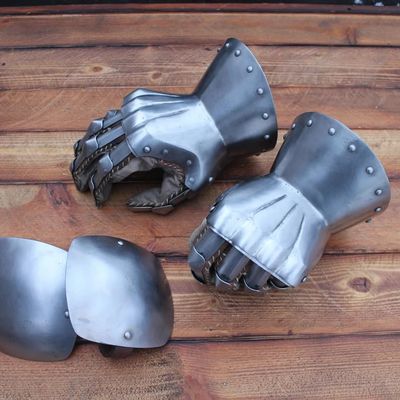 ARTIZANSTORE Medieval Hourglass Gauntlets with Rondels Functional Armor Halloween Costume