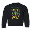 superhotapparel Mardi Gras Crawfish Carnival Beads Street Festival Youth Crewneck Sweatshirt (Black, Youth Medium) view 1
