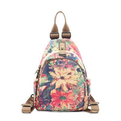 ANFUMAN Small Backpacks Purse for Women Mini Waterproof Colorful Print Leisure Travel Bags (Draw)