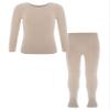 vastwit Kids Compression Thermal Set,Boys Long Johns Set Long Sleeve Base Layer Workout Fleece Soft Full Length Pants Type D Nude 3-4 Years view 1
