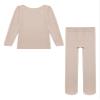 vastwit Kids Compression Thermal Set,Boys Long Johns Set Long Sleeve Base Layer Workout Fleece Soft Full Length Pants Type D Nude 3-4 Years view 4