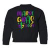 superhotapparel Mardi Gras Street Festival 2024 Carnival Groovy Youth Crewneck Sweatshirt (Black, Youth Small) view 1