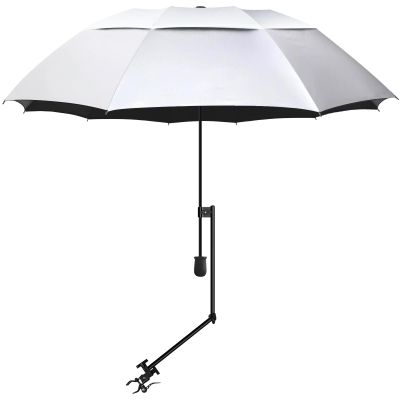 XLINGZA UPF 50+ Beach Umbrella with Adjustable Universal Clamp