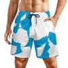 PEIXEN Antarctica Flag Summer Mens' 2 in 1 Workout Casual Running Shorts Sport Pants with Pockets S view 1
