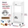 YXXSDP White Foam Roller Yoga Mat Rack, Home Gym Dumbbell Holder Stand/Weight Rack, Floor Stand Sports Ball Organizer for Yoga Studios Garage School, 118cm Tall view 2