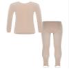 vastwit Kids Compression Thermal Set,Boys Long Johns Set Long Sleeve Base Layer Workout Fleece Soft Full Length Pants Type A Nude 3-4 Years view 2