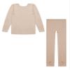 vastwit Kids Compression Thermal Set,Boys Long Johns Set Long Sleeve Base Layer Workout Fleece Soft Full Length Pants Type A Nude 3-4 Years view 4