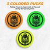 ACE HOCKEY Foam Pucks - Set of 3 Indoor Knee Hockey Pucks - Soft Hockey Pucks, Official Regulation Size 3" Floor Hockey Pucks (Multi) view 4