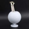 Golf Ball Pen Holder, Mini Desktop Golfs Ball Pen Holder with 3 Golfs Cue Pens, Durable Plastic Golfer Souvenir Set Gift Multi Function Pen Holding Stand for Home Office Decoration view 3