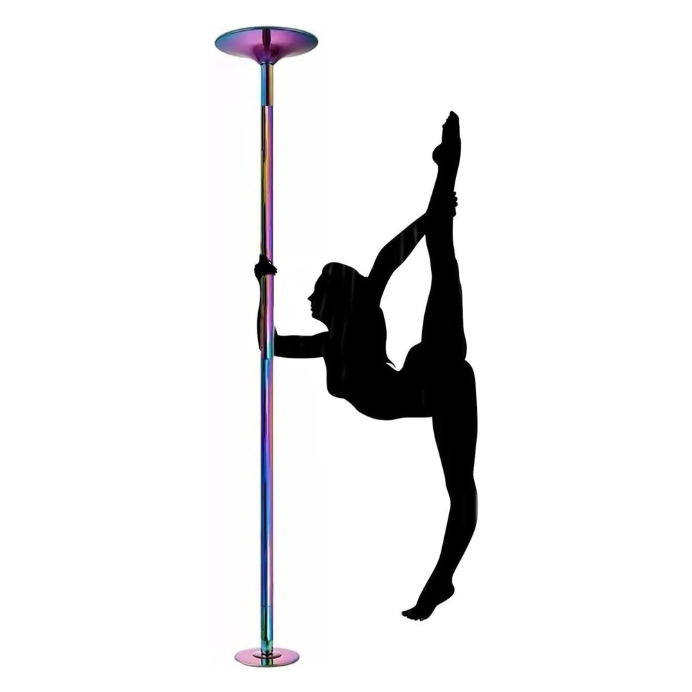YLQFGUVWK Pole Dance Pole, Portable Club Stripper Pole Static Rotating Dance Pole Kit Can Hold 440 Lbs. Suitable for Fitness Club Party Bar