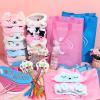 Suhine 6 Sets Girls Spa Birthady Party Supplies Birthday Print Satin Robe Tote Bags Spa Kit Nail Salon Kit(Blue, Pink) view 4