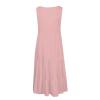 2024 Summer Sundress Women Sleeveless Tiered Ruffle Swing Dresses Solid Beach Tank Dress Holiday Midi Sun Dresses Pink view 3