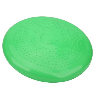 Ddewing Thickened Yoga Inflatable Cushion Flat Mat Balance Mat Yoga Cushion Gym Sports Fitness Wobble Massage Balances Cushion Exercise Fitness Equipment(Diameter 34-Green)