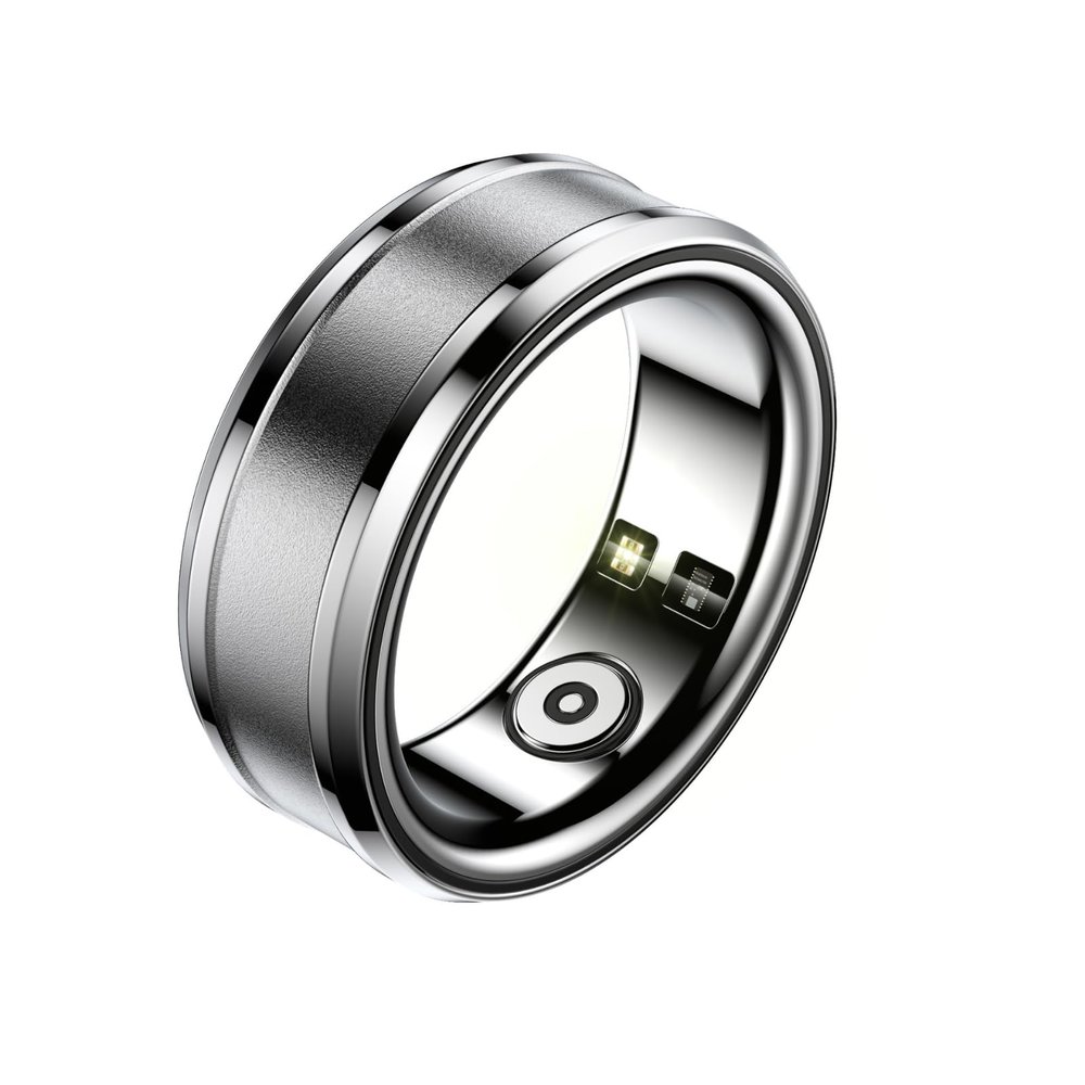 Gugxiom Smart Ring, Health , NFC, Sleep Body Temperature Monitoring Step Counter with APP, Support Camera Remote Control Video Scrolling Book Page Flipping (Silver)